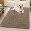 image:imageSmiry Dog Door Mat for Muddy Paws 59x24 Absorbs Moisture and Dirt Doormat NonSlip Washable Quick Dry Chenille Front Door Mat Indoor Entrance Entryway Carpet for Inside Floor CamelCamel
