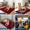 image:imageSmiry Dog Door Mat for Muddy Paws 59x24 Absorbs Moisture and Dirt Doormat NonSlip Washable Quick Dry Chenille Front Door Mat Indoor Entrance Entryway Carpet for Inside Floor CamelRed