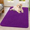 image:imageSmiry Dog Door Mat for Muddy Paws 59x24 Absorbs Moisture and Dirt Doormat NonSlip Washable Quick Dry Chenille Front Door Mat Indoor Entrance Entryway Carpet for Inside Floor CamelPurple