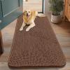 image:imageSmiry Dog Door Mat for Muddy Paws 59x24 Absorbs Moisture and Dirt Doormat NonSlip Washable Quick Dry Chenille Front Door Mat Indoor Entrance Entryway Carpet for Inside Floor CamelMocha