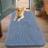 image:imageSmiry Dog Door Mat for Muddy Paws 59x24 Absorbs Moisture and Dirt Doormat NonSlip Washable Quick Dry Chenille Front Door Mat Indoor Entrance Entryway Carpet for Inside Floor CamelAiry Blue