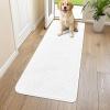 image:imageSmiry Dog Door Mat for Muddy Paws 59x24 Absorbs Moisture and Dirt Doormat NonSlip Washable Quick Dry Chenille Front Door Mat Indoor Entrance Entryway Carpet for Inside Floor CamelWhite