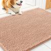 image:imageSmiry Dog Door Mat for Muddy Paws 59x24 Absorbs Moisture and Dirt Doormat NonSlip Washable Quick Dry Chenille Front Door Mat Indoor Entrance Entryway Carpet for Inside Floor CamelPeach