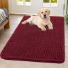 image:imageSmiry Dog Door Mat for Muddy Paws 59x24 Absorbs Moisture and Dirt Doormat NonSlip Washable Quick Dry Chenille Front Door Mat Indoor Entrance Entryway Carpet for Inside Floor CamelBurgundy
