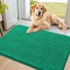 image:imageSmiry Dog Door Mat for Muddy Paws 59x24 Absorbs Moisture and Dirt Doormat NonSlip Washable Quick Dry Chenille Front Door Mat Indoor Entrance Entryway Carpet for Inside Floor CamelEmerald Green