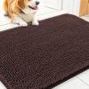 image:imageSmiry Dog Door Mat for Muddy Paws 59x24 Absorbs Moisture and Dirt Doormat NonSlip Washable Quick Dry Chenille Front Door Mat Indoor Entrance Entryway Carpet for Inside Floor CamelBrown