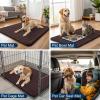 image:imageSmiry Dog Door Mat for Muddy Paws 59x24 Absorbs Moisture and Dirt Doormat NonSlip Washable Quick Dry Chenille Front Door Mat Indoor Entrance Entryway Carpet for Inside Floor CamelBrown