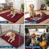 image:imageSmiry Dog Door Mat for Muddy Paws 59x24 Absorbs Moisture and Dirt Doormat NonSlip Washable Quick Dry Chenille Front Door Mat Indoor Entrance Entryway Carpet for Inside Floor CamelRed