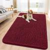 image:imageSmiry Dog Door Mat for Muddy Paws 59x24 Absorbs Moisture and Dirt Doormat NonSlip Washable Quick Dry Chenille Front Door Mat Indoor Entrance Entryway Carpet for Inside Floor CamelBurgundy