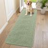 image:imageSmiry Dog Door Mat for Muddy Paws 59x24 Absorbs Moisture and Dirt Doormat NonSlip Washable Quick Dry Chenille Front Door Mat Indoor Entrance Entryway Carpet for Inside Floor CamelSage Green