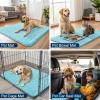 image:imageSmiry Dog Door Mat for Muddy Paws 59x24 Absorbs Moisture and Dirt Doormat NonSlip Washable Quick Dry Chenille Front Door Mat Indoor Entrance Entryway Carpet for Inside Floor CamelSky Blue