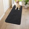 image:imageSmiry Dog Door Mat for Muddy Paws 59x24 Absorbs Moisture and Dirt Doormat NonSlip Washable Quick Dry Chenille Front Door Mat Indoor Entrance Entryway Carpet for Inside Floor CamelBlack