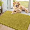 image:imageSmiry Dog Door Mat for Muddy Paws 59x24 Absorbs Moisture and Dirt Doormat NonSlip Washable Quick Dry Chenille Front Door Mat Indoor Entrance Entryway Carpet for Inside Floor CamelMustard Yellow