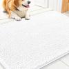 image:imageSmiry Dog Door Mat for Muddy Paws 59x24 Absorbs Moisture and Dirt Doormat NonSlip Washable Quick Dry Chenille Front Door Mat Indoor Entrance Entryway Carpet for Inside Floor CamelWhite