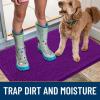image:imageSmiry Dog Door Mat for Muddy Paws 59x24 Absorbs Moisture and Dirt Doormat NonSlip Washable Quick Dry Chenille Front Door Mat Indoor Entrance Entryway Carpet for Inside Floor CamelPurple