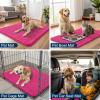 image:imageSmiry Dog Door Mat for Muddy Paws 59x24 Absorbs Moisture and Dirt Doormat NonSlip Washable Quick Dry Chenille Front Door Mat Indoor Entrance Entryway Carpet for Inside Floor CamelHot Pink
