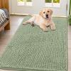 image:imageSmiry Dog Door Mat for Muddy Paws 59x24 Absorbs Moisture and Dirt Doormat NonSlip Washable Quick Dry Chenille Front Door Mat Indoor Entrance Entryway Carpet for Inside Floor CamelSage Green