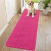 image:imageSmiry Dog Door Mat for Muddy Paws 59x24 Absorbs Moisture and Dirt Doormat NonSlip Washable Quick Dry Chenille Front Door Mat Indoor Entrance Entryway Carpet for Inside Floor CamelHot Pink