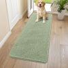 image:imageSmiry Dog Door Mat for Muddy Paws 59x24 Absorbs Moisture and Dirt Doormat NonSlip Washable Quick Dry Chenille Front Door Mat Indoor Entrance Entryway Carpet for Inside Floor CamelSage Green
