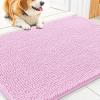 image:imageSmiry Dog Door Mat for Muddy Paws 59x24 Absorbs Moisture and Dirt Doormat NonSlip Washable Quick Dry Chenille Front Door Mat Indoor Entrance Entryway Carpet for Inside Floor CamelPink