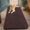 image:imageSmiry Dog Door Mat for Muddy Paws 59x24 Absorbs Moisture and Dirt Doormat NonSlip Washable Quick Dry Chenille Front Door Mat Indoor Entrance Entryway Carpet for Inside Floor CamelBrown