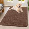 image:imageSmiry Dog Door Mat for Muddy Paws 59x24 Absorbs Moisture and Dirt Doormat NonSlip Washable Quick Dry Chenille Front Door Mat Indoor Entrance Entryway Carpet for Inside Floor CamelMocha