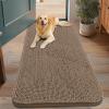 image:imageSmiry Dog Door Mat for Muddy Paws 59x24 Absorbs Moisture and Dirt Doormat NonSlip Washable Quick Dry Chenille Front Door Mat Indoor Entrance Entryway Carpet for Inside Floor CamelCamel