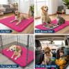 image:imageSmiry Dog Door Mat for Muddy Paws 59x24 Absorbs Moisture and Dirt Doormat NonSlip Washable Quick Dry Chenille Front Door Mat Indoor Entrance Entryway Carpet for Inside Floor CamelHot Pink