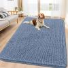 image:imageSmiry Dog Door Mat for Muddy Paws 59x24 Absorbs Moisture and Dirt Doormat NonSlip Washable Quick Dry Chenille Front Door Mat Indoor Entrance Entryway Carpet for Inside Floor CamelAiry Blue