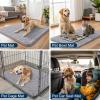 image:imageSmiry Dog Door Mat for Muddy Paws 59x24 Absorbs Moisture and Dirt Doormat NonSlip Washable Quick Dry Chenille Front Door Mat Indoor Entrance Entryway Carpet for Inside Floor CamelLight Grey