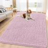 image:imageSmiry Dog Door Mat for Muddy Paws 59x24 Absorbs Moisture and Dirt Doormat NonSlip Washable Quick Dry Chenille Front Door Mat Indoor Entrance Entryway Carpet for Inside Floor CamelDusty Rose