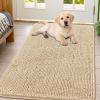 image:imageSmiry Dog Door Mat for Muddy Paws 59x24 Absorbs Moisture and Dirt Doormat NonSlip Washable Quick Dry Chenille Front Door Mat Indoor Entrance Entryway Carpet for Inside Floor CamelBeige