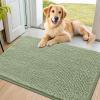 image:imageSmiry Dog Door Mat for Muddy Paws 59x24 Absorbs Moisture and Dirt Doormat NonSlip Washable Quick Dry Chenille Front Door Mat Indoor Entrance Entryway Carpet for Inside Floor CamelSage Green