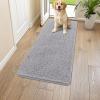image:imageSmiry Dog Door Mat for Muddy Paws 59x24 Absorbs Moisture and Dirt Doormat NonSlip Washable Quick Dry Chenille Front Door Mat Indoor Entrance Entryway Carpet for Inside Floor CamelLight Grey