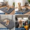 image:imageSmiry Dog Door Mat for Muddy Paws 59x24 Absorbs Moisture and Dirt Doormat NonSlip Washable Quick Dry Chenille Front Door Mat Indoor Entrance Entryway Carpet for Inside Floor CamelDark Grey