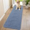 image:imageSmiry Dog Door Mat for Muddy Paws 59x24 Absorbs Moisture and Dirt Doormat NonSlip Washable Quick Dry Chenille Front Door Mat Indoor Entrance Entryway Carpet for Inside Floor CamelAiry Blue