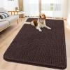 image:imageSmiry Dog Door Mat for Muddy Paws 59x24 Absorbs Moisture and Dirt Doormat NonSlip Washable Quick Dry Chenille Front Door Mat Indoor Entrance Entryway Carpet for Inside Floor CamelBrown