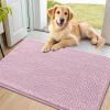 image:imageSmiry Dog Door Mat for Muddy Paws 59x24 Absorbs Moisture and Dirt Doormat NonSlip Washable Quick Dry Chenille Front Door Mat Indoor Entrance Entryway Carpet for Inside Floor CamelDusty Rose