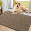 image:imageSmiry Dog Door Mat for Muddy Paws 59x24 Absorbs Moisture and Dirt Doormat NonSlip Washable Quick Dry Chenille Front Door Mat Indoor Entrance Entryway Carpet for Inside Floor CamelCamel