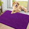 image:imageSmiry Dog Door Mat for Muddy Paws 59x24 Absorbs Moisture and Dirt Doormat NonSlip Washable Quick Dry Chenille Front Door Mat Indoor Entrance Entryway Carpet for Inside Floor CamelPurple
