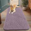 image:imageSmiry Dog Door Mat for Muddy Paws 59x24 Absorbs Moisture and Dirt Doormat NonSlip Washable Quick Dry Chenille Front Door Mat Indoor Entrance Entryway Carpet for Inside Floor CamelDeep Plum