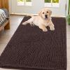 image:imageSmiry Dog Door Mat for Muddy Paws 59x24 Absorbs Moisture and Dirt Doormat NonSlip Washable Quick Dry Chenille Front Door Mat Indoor Entrance Entryway Carpet for Inside Floor CamelBrown
