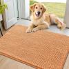 image:imageSmiry Dog Door Mat for Muddy Paws 59x24 Absorbs Moisture and Dirt Doormat NonSlip Washable Quick Dry Chenille Front Door Mat Indoor Entrance Entryway Carpet for Inside Floor CamelOrange