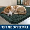 image:imageSmiry Dog Door Mat for Muddy Paws 59x24 Absorbs Moisture and Dirt Doormat NonSlip Washable Quick Dry Chenille Front Door Mat Indoor Entrance Entryway Carpet for Inside Floor CamelGreen