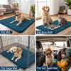 image:imageSmiry Dog Door Mat for Muddy Paws 59x24 Absorbs Moisture and Dirt Doormat NonSlip Washable Quick Dry Chenille Front Door Mat Indoor Entrance Entryway Carpet for Inside Floor CamelAtlantic Blue