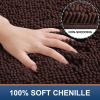 image:imageSmiry Luxury Chenille Bath Rug Set 2 Piece Extra Soft and Absorbent Shaggy Bathroom Mat Rugs Machine Washable NonSlip Plush Carpet Runner for Tub Shower and Bath Room30x2036x24Brown