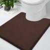 image:imageSmiry Memory Foam Bath Mat 30x20 and 24x20 UShaped Toilet Extra Soft Absorbent Bathroom Rugs Non Slip Bath Rug Runner for Shower Bathroom Floors Brown
