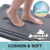 image:imageSmiry Memory Foam Bath Mat 60 x 90 cm Extra Soft NonSlip Bathroom Rug Super Absorbent Quick Dry Thick Comfortable MachineWashable Floor Mat Dark GreyDark Grey