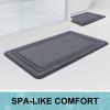image:imageSmiry Memory Foam Bath Mat 60 x 90 cm Extra Soft NonSlip Bathroom Rug Super Absorbent Quick Dry Thick Comfortable MachineWashable Floor Mat Dark GreyDark Grey