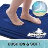 image:imageSmiry Memory Foam Bath Mat 60 x 90 cm Extra Soft NonSlip Bathroom Rug Super Absorbent Quick Dry Thick Comfortable MachineWashable Floor Mat Dark GreyNavy Blue